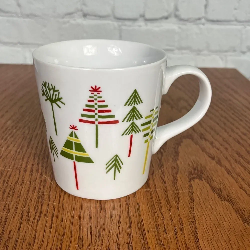 Crate & Barrel Julia Rothman Yule Town Christmas Holiday Coffee Mug